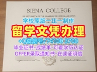 美国文凭证书挂科办理/锡耶纳学院毕业证电子图成绩单电子版出售Siena文凭证书设计 Siena College Diploma