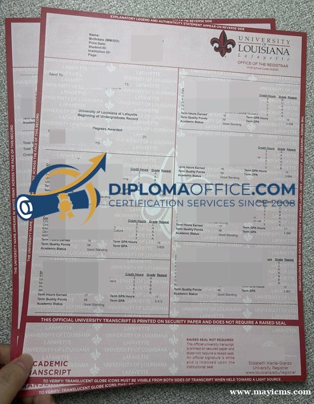 Secrets behind making a UL Lafayette transcript Secrets behind making a UL Lafayette transcript