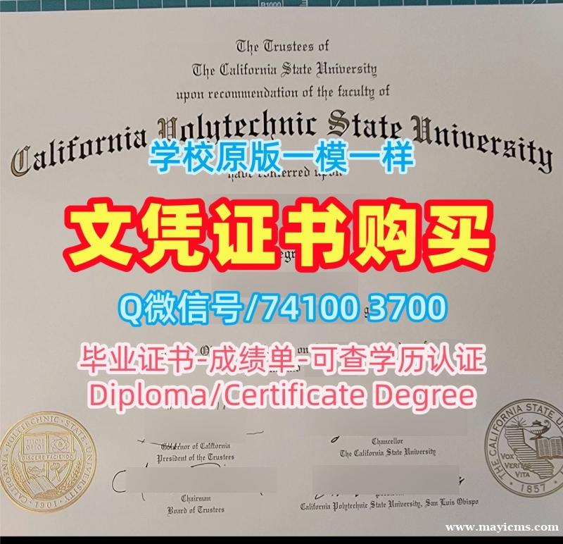 国外文凭范本!原版复刻加州理工州立大学圣路易斯奥比斯波分校在读证明信美国Cal Poly SLO文凭证书实拍图 Master Diploma 国外文凭范本!原版复刻加州理工州立大学圣路易斯奥比斯波分校在读证明信美国Cal Poly SLO文凭证书实拍图 Master Diploma
