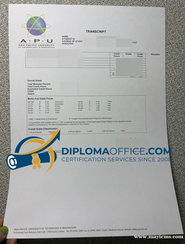 Obtain Asia Pacific University transcript Online Obtain Asia Pacific University transcript Online