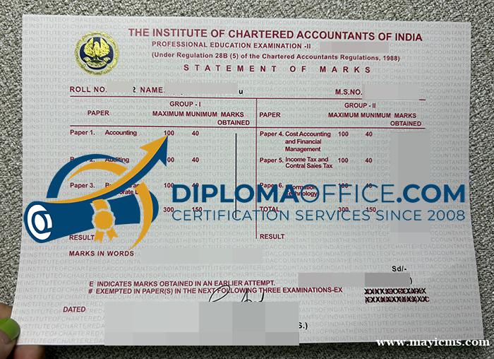 Selling a high-quality replica of ICAI transcript Selling a high-quality replica of ICAI transcript