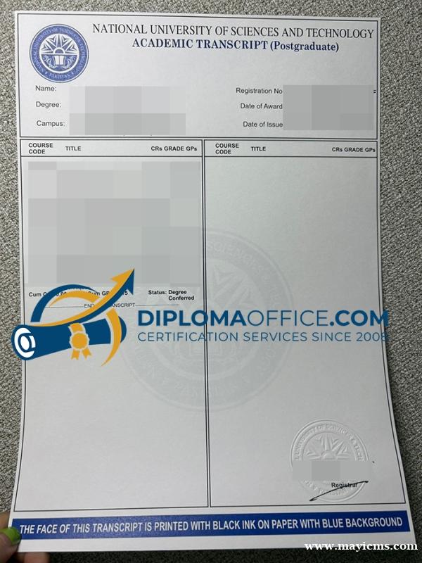 Selling a high-quality replica of NUST transcript Selling a high-quality replica of NUST transcript