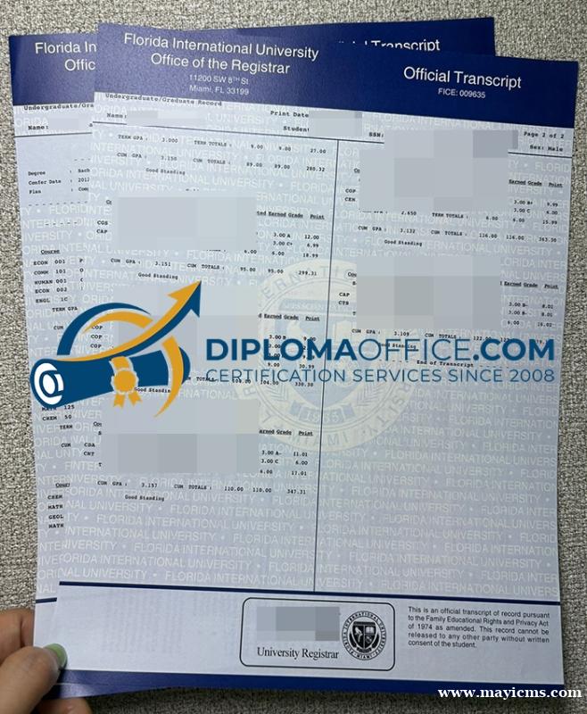 Make Florida International University transcript Make Florida International University transcript