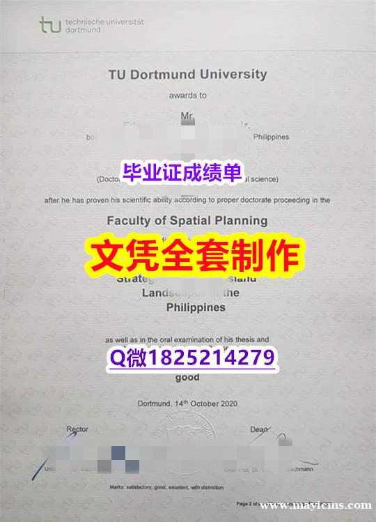 回国认证学历【德国多特蒙德工业大学毕业证2023版】办理本科成绩单 回国认证学历【德国多特蒙德工业大学毕业证2023版】办理本科成绩单