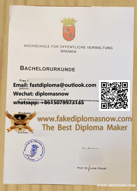 Make a HfÖV Bremen Urkunde Make a HfÖV Bremen Urkunde