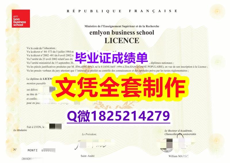 海牙认证【EMLYON文凭证书出售】伪造研究生成绩单 海牙认证【EMLYON文凭证书出售】伪造研究生成绩单