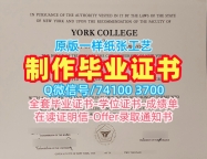 美国文凭学位证书怎么购买|纽约市立大学约克学院硕士毕业证书在线制作|York College硕士学位证书开除
