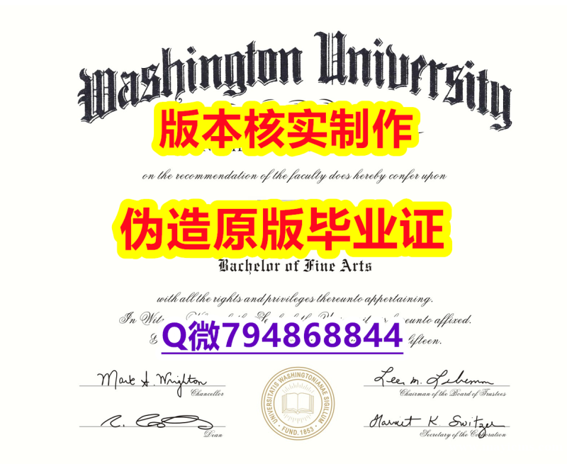 大使馆公证《美国圣路易斯华盛顿大学毕业证多少钱】造假本科文凭证书 大使馆公证《美国圣路易斯华盛顿大学毕业证多少钱】造假本科文凭证书
