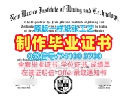 国外大学毕业证样本！快速制作新墨西哥矿业与技术学院本科毕业证书美国New Mexico Tech硕士文凭 Master Degree