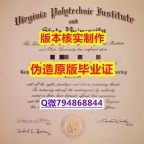 化学专业《美国弗吉尼亚理工大学毕业证留学生应付家长】购买学士成绩单