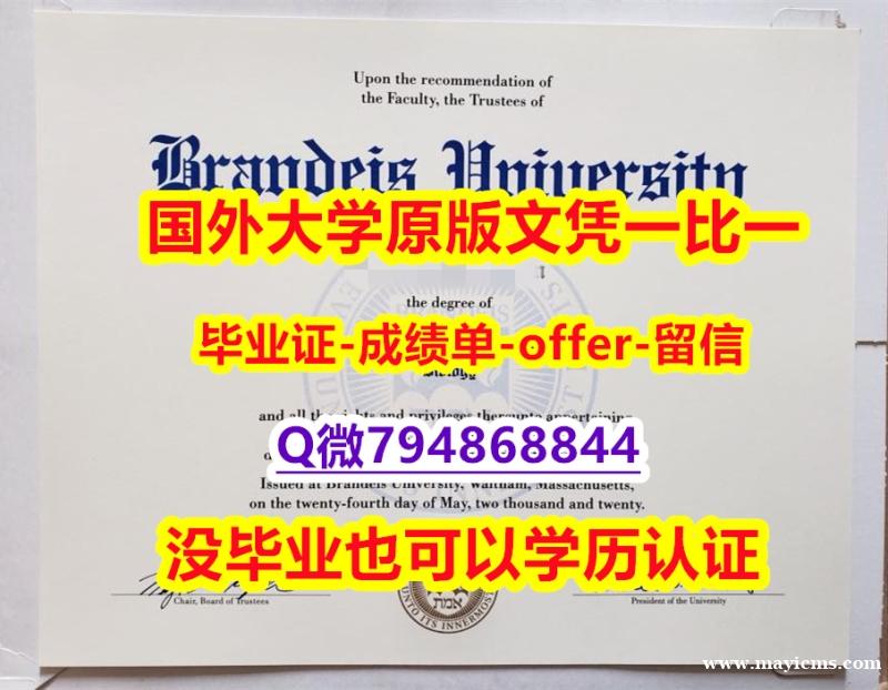 《防伪工艺》《美国布兰迪斯大学毕业文凭,学位证书怎么买】办理研究生文凭证书 《防伪工艺》《美国布兰迪斯大学毕业文凭,学位证书怎么买】办理研究生文凭证书