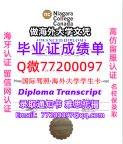 办理本科文凭iagara学位证学士Q微77200097尼亚加拉学院学历学位认证补做有Niagara文