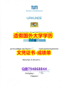【名校保录】《黑工业TUM大学成绩单防伪工艺】【留学学历认证】